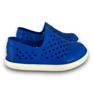 Toms Romper Perforated Sneakers 10010624 Low Top Slip On Blue White Toddler 7